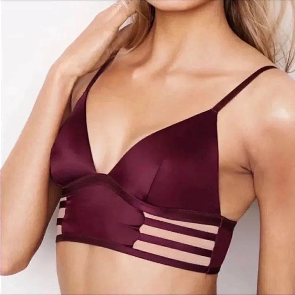 Victorias Secret Padded mesh Strappy long bralette